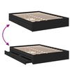vidaXL Cama con cajones madera de ingenier&iacute;a negro 140x200 cm