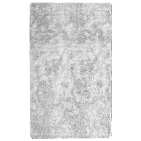 vidaXL Alfombra de pelo largo NAVARRA gris plata 60x100 cm poliéster