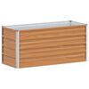 vidaXL Arriate elevado Marr&oacute;n Claro 100 x 40 x 45 cm Acero Galvanizado