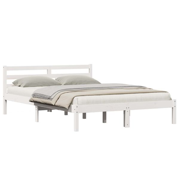 vidaXL Estructura de cama con cabecera 208.6 x 157.6 x 69.4 cm