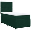 vidaXL Cama box spring con colch&oacute;n terciopelo verde oscuro 90x190 cm