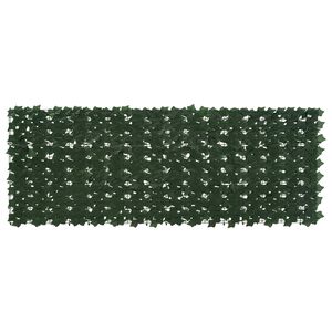 vidaXL Pantalla de balc&oacute;n con hojas Verde oscuro 200 x 75 cm