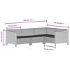 vidaXL Set de muebles de jardín 5 pzas y cojines ratán sintético gris