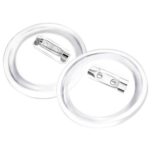 vidaXL Kit de chapas con alfiler 100 juegos acrílico 44 mm