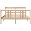 vidaXL Estructura de cama con cabecero madera de pino blanco 150x200cm