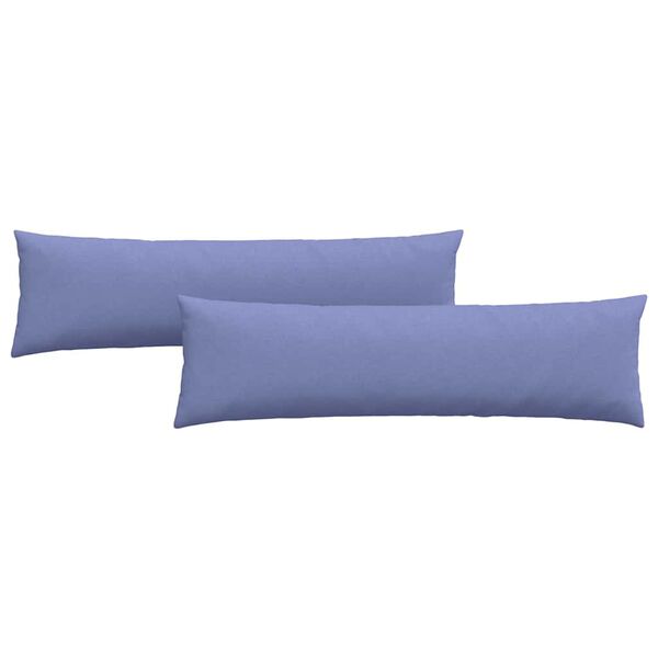 vidaXL Cojines de sofá 2 pcs Azul 145 x 40 cm tela