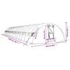 vidaXL Invernadero con estructura de acero verde 90 m&sup2; 18x5x2,3 m