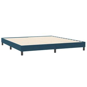 vidaXL Estructura de cama sin colch&oacute;n terciopelo azul oscuro 200x210cm
