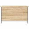 vidaXL Banco almacenaje madera ingenier&iacute;a roble Sonoma 80x42,5x50 cm