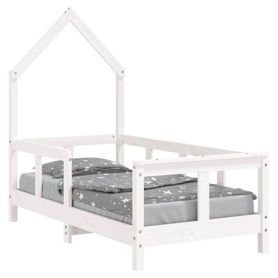 vidaXL Estructura de cama para niños madera de pino blanco 70x140 cm
