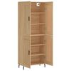vidaXL Aparador alto madera contrachapada color roble 69,5x34x180 cm