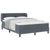 vidaXL Cama tipo Box Spring Gris oscuro 140 x 200 cm Terciopelo