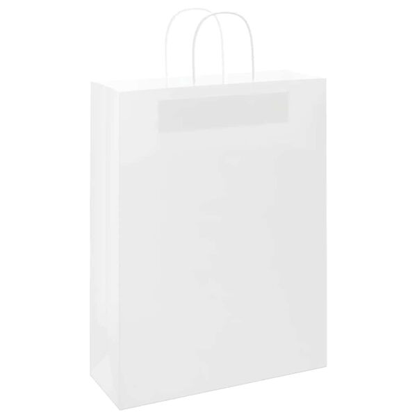 vidaXL Bolsas de papel con asas 250 uds blanca 32x12x42 cm