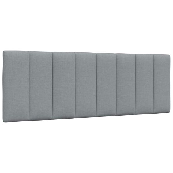 vidaXL Cabecero de cama acolchado Hanko tela gris claro 140 cm