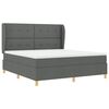 vidaXL Cama con Somier y Colch&oacute;n Gris Oscuro 90x190 cm de Tela tela