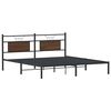 vidaXL Estructura de cama sin colchón roble marrón 183x203 cm