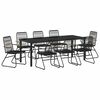 vidaXL Conjunto de Comedor de Jard&iacute;n 9 pcs Negro