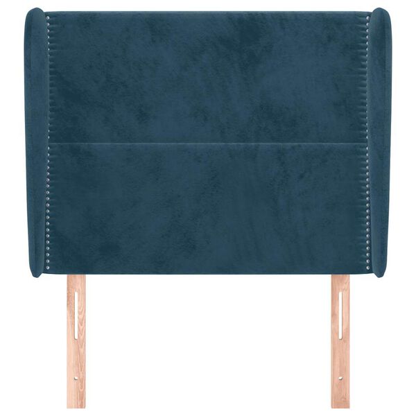 vidaXL Cabecero con orejas de terciopelo azul oscuro 83x23x118/128 cm