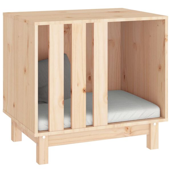 vidaXL Caseta para perros madera maciza de pino 60x45x57 cm