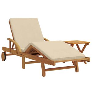 vidaXL Tumbona 2 uds. Madera de Acacia S&oacute;lida Beige