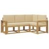 vidaXL Conjunto de sof&aacute;s de exterior 4 uds. y Beige