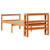 vidaXL Estructura cama con cabecero madera pino marr&oacute;n cera 90x200 cm