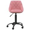 vidaXL Silla de oficina de terciopelo rosa