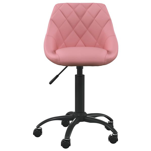 vidaXL Silla de oficina de terciopelo rosa
