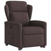 vidaXL Sill&oacute;n reclinable elevable tela marr&oacute;n oscuro