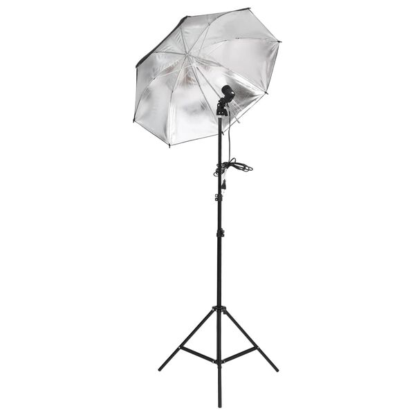 vidaXL Kit de estudio fotogr&aacute;fico con set de luces y fondo