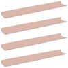 vidaXL Estante flotante 4 pcs Rosa 60 x 8,5 x 2,5 cm Acero