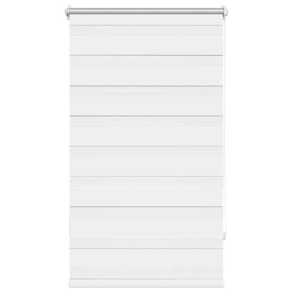 vidaXL Estor cebra 70,9x120 cm Tejido Ancho 66,7 cm Blanco