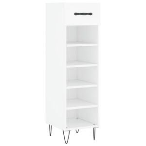 vidaXL Zapatero madera de ingenier&iacute;a blanco 30x35x105 cm