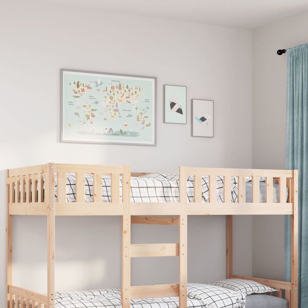 vidaXL Cama para ni&ntilde;os sin colch&oacute;n madera maciza de pino 75x190 cm