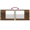 vidaXL Espejo de ba&ntilde;o madera contrachapada marr&oacute;n roble 60x10,5x45 cm
