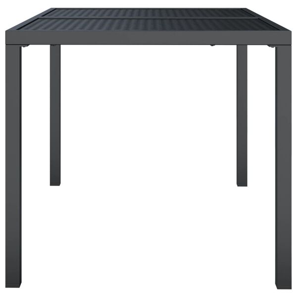 vidaXL Mesa de jard&iacute;n de acero gris antracita 110x80x72 cm