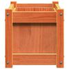 vidaXL Jardineras de exterior 2 uds madera maciza de pino marr&oacute;n cera