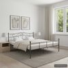 vidaXL Estructura de cama sin colch&oacute;n metal gris 180x200 cm