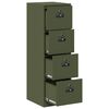 vidaXL Mueble archivador con caj&oacute;n 2 pcs Verde Oliva 44 x 50 x 139 cm