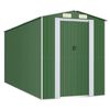vidaXL Cobertizo de jard&iacute;n acero galvanizado verde 192x440x223 cm