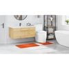 vidaXL Conjunto de alfombra de ba&ntilde;o antideslizante 2 pcs Naranja PP