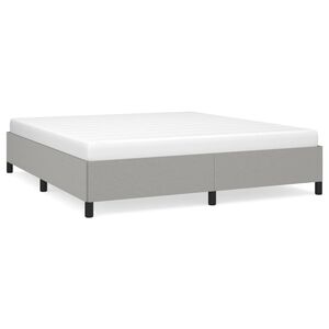 vidaXL Cama sin colch&oacute;n tela gris claro 160x200 cm