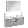 vidaXL Juego de Muebles de Ba&ntilde;o 4 uds. Gris Hormig&oacute;n