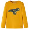 Camiseta infantil de manga larga color ocre 128