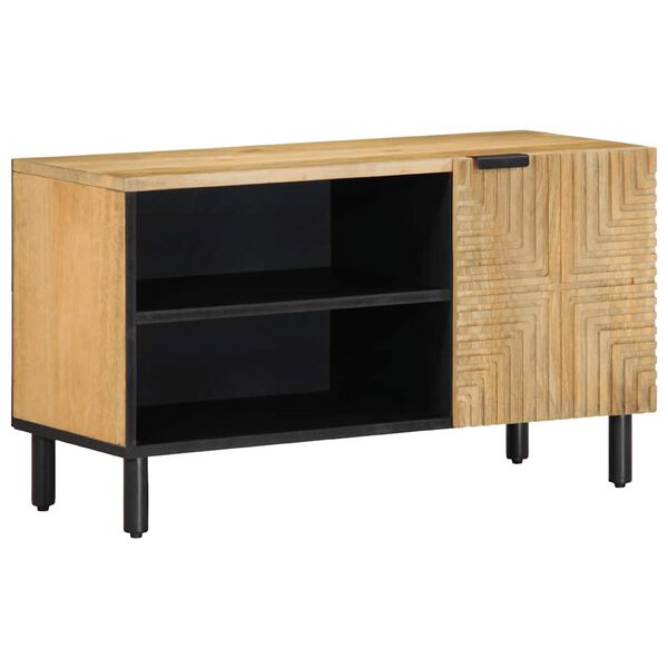 vidaXL Mueble de TV madera maciza mango marr&oacute;n 80x31,5x46 cm