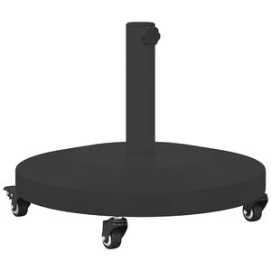 vidaXL Base para sombrilla 24.45 kg Negro Redondo Ajustable