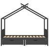 vidaXL Estructura de cama infantil y cajones madera pino gris 90x200cm