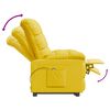 vidaXL Sill&oacute;n elevable de tela amarillo