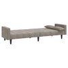 vidaXL Sof&aacute; cama de 2 plazas con dos almohadas terciopelo gris claro