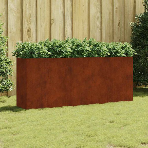 vidaXL Jardinera acero corten 200x40x80 cm